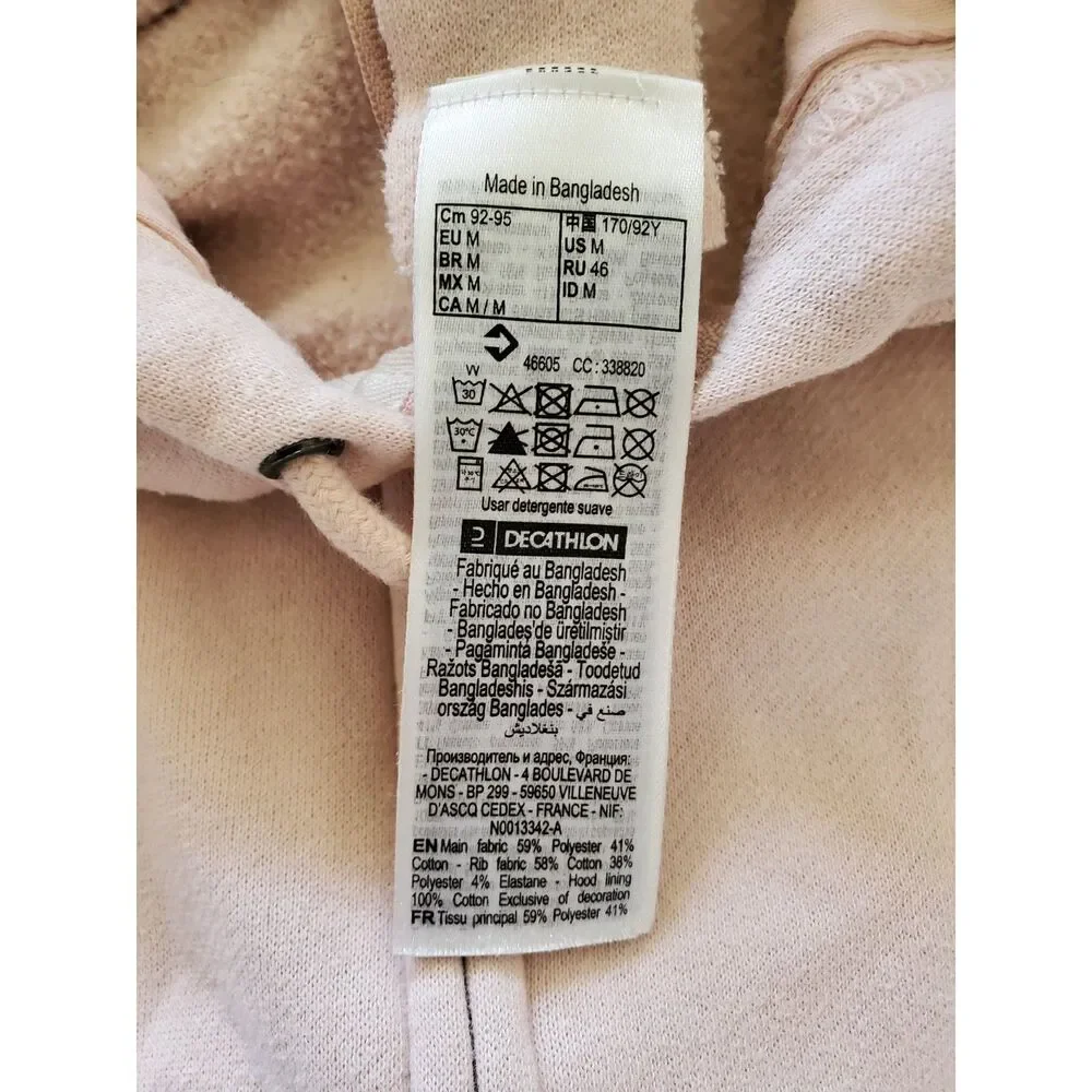 Decathlon Women's M Zip-Up Fitness Hoodie 500 - Pink Bsrbiecore VGUC - Picture 5 of 9